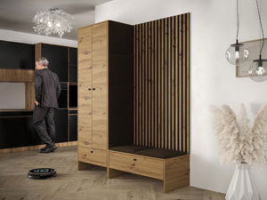 Předsíň Esmaldos III (dub artisan + černá)