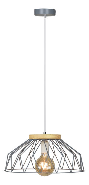 Visící lampa Tarok (šedá + přírodní)