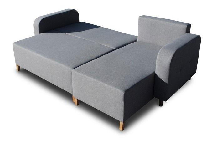 Rohová sedací souprava Abyss (tmavě šedá) (P)