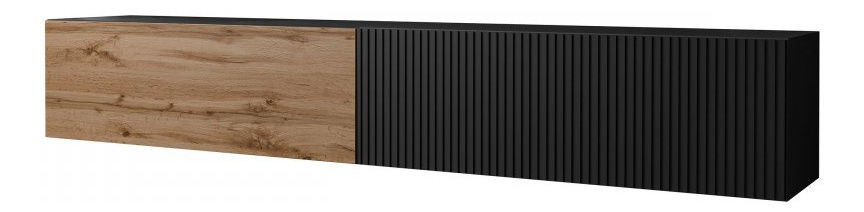 TV skříňka/stolek Brindara 2 (černá + dub wotan)