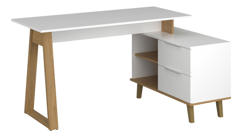 Komoda Nickole 2S/46 (bílá + dub kamenný)