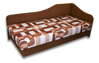 Jednolůžková postel (válenda) 80 cm Lady 87 (Hnědá 13 + Gusto 11) (P)