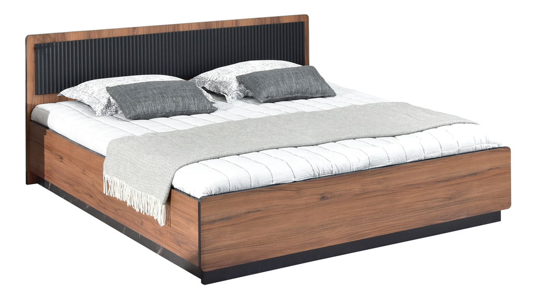 Manželská postel 160x200 cm Protegidas P13 (černá)