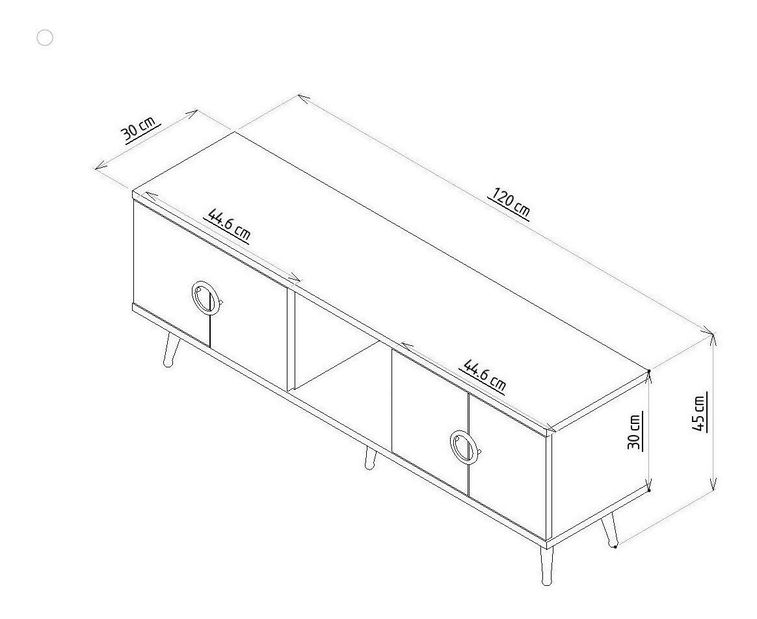 TV stolek/skříňka Tesobu (ořech)