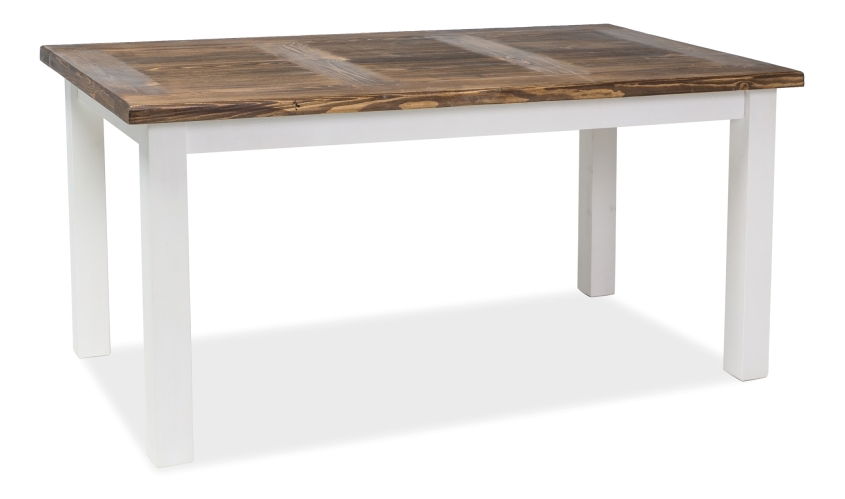 Jídelní stůl Peter (pro 6 osob) (masiv) (bílá)