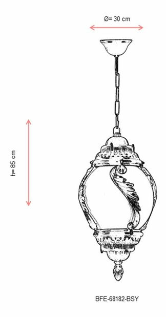 Venkovní lustr Morris (černá + bílá)