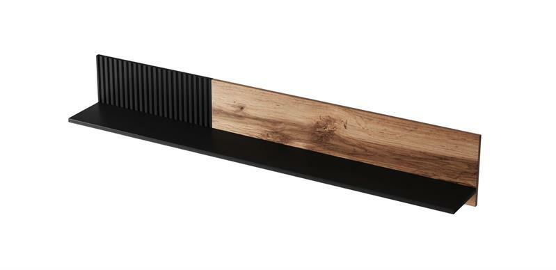 Polička Ranae P1 (dub wotan + černá)