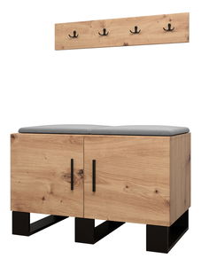 Předsíňová sestava Amanda 21 (dub artisan + tmavě šedá)