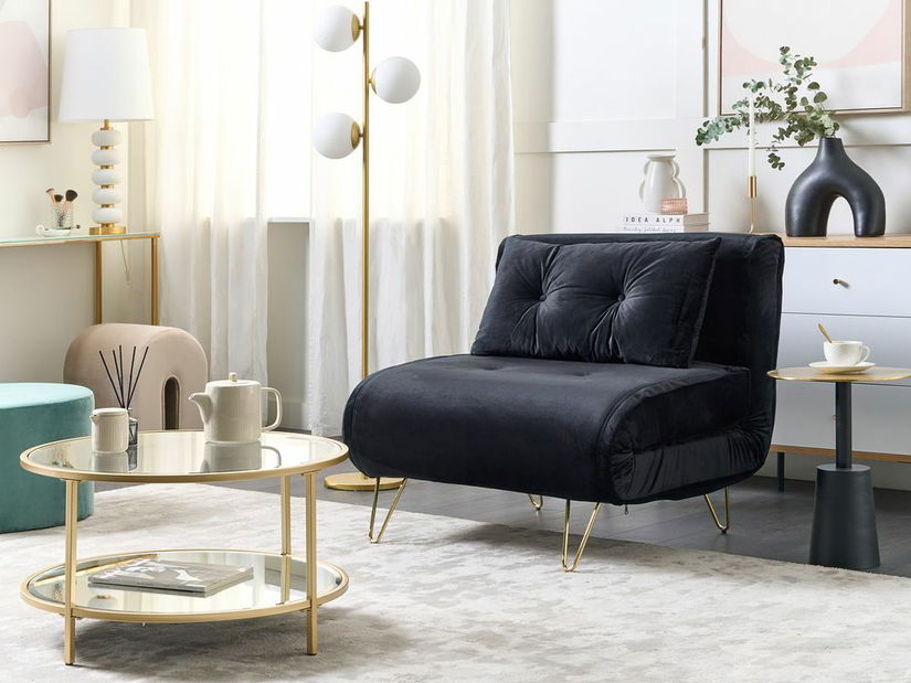 Rozkládací křeslo Vignette (černá)