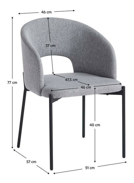 Jídelní židle Lunka (šedá + černá)
