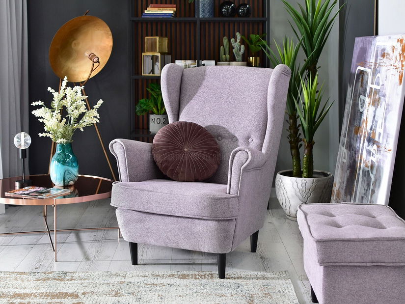 Křeslo ušák Margis (bílá)