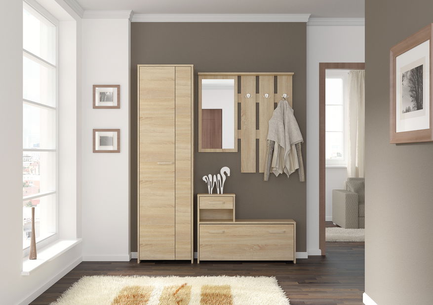 Věšákový panel se zrcadlem Orlando 03