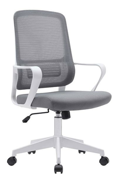 Kancelářské křeslo SALOMI (šedá + bílá)