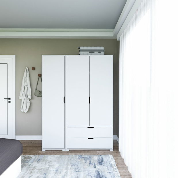Šatní skříň Durum (bílá)