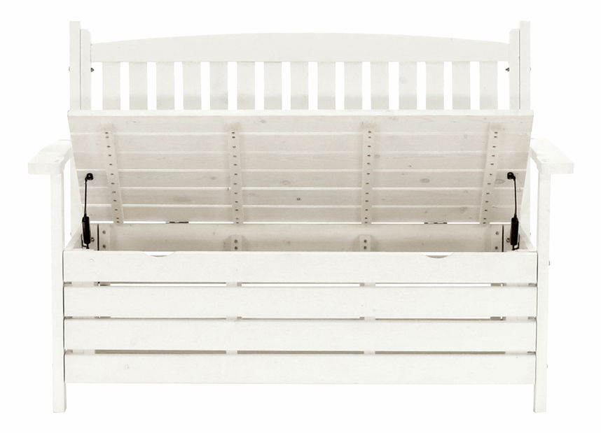 Zahradní lavička 124 cm Dina (bílá)