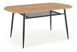 Jídelní stůl Joggo (dub zlatý + černá) (pro 6 osob)