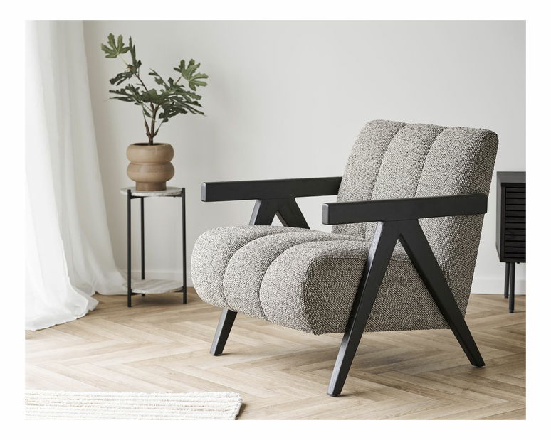 Příruční stolek Lramira (černá + béžová)