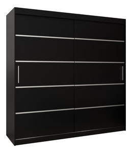 Šatní skříň 250 cm Verika 1 250 (černá)