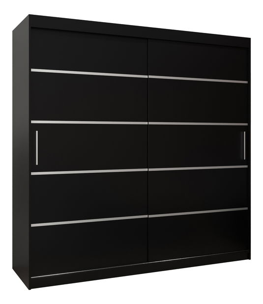 Šatní skříň 200 cm Verika 1 200 (černá)