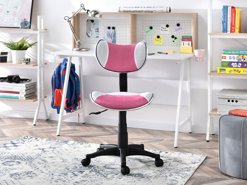 Židle Catty (růžovobílá + černá)