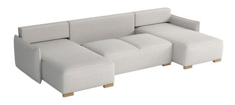 Rohová sedačka U Gryfit U (černá) (s úl. prostorem)