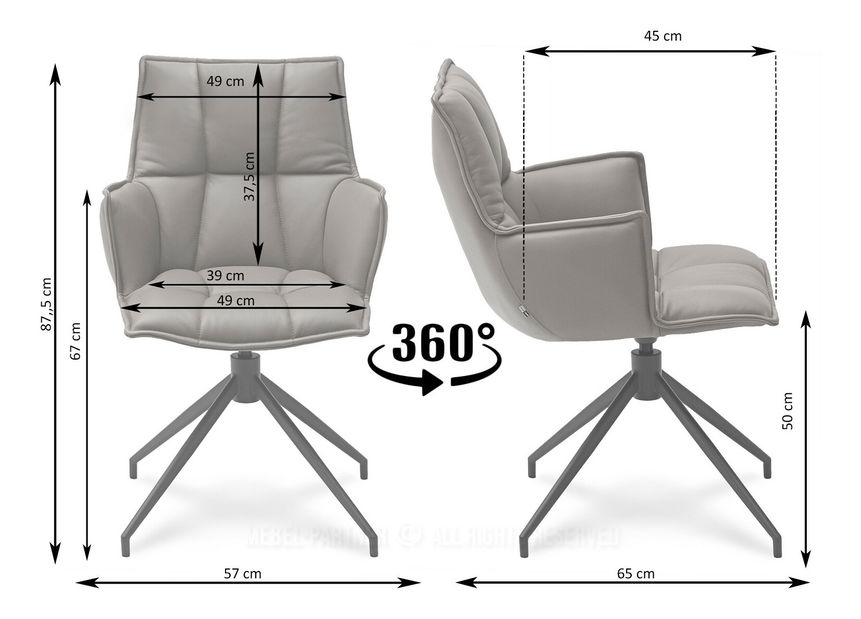 Jídelní židle Vacuno (hnědá + černá)