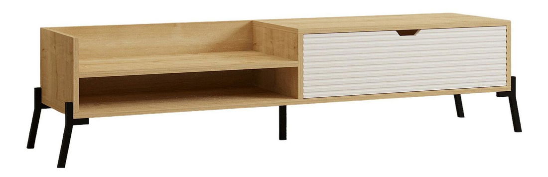 TV stolek/skříňka Momido (dub safírový + bílá)