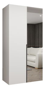 Šatní skříň 100 cm Alice 2 (bílá + černá)