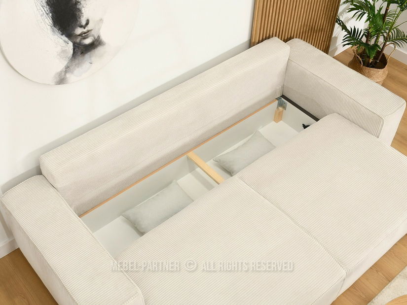 Pohovka dvousedačka Cerebral (krémová + černá)