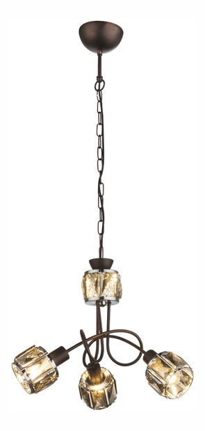Závěsné svítidlo Indiana 54357-3H (bronzová + kouřová)