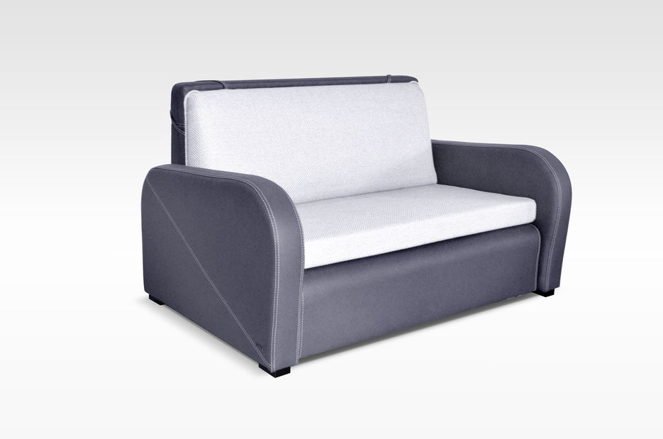 Pohovka dvoused Narya (bílá + tmavě šedá)