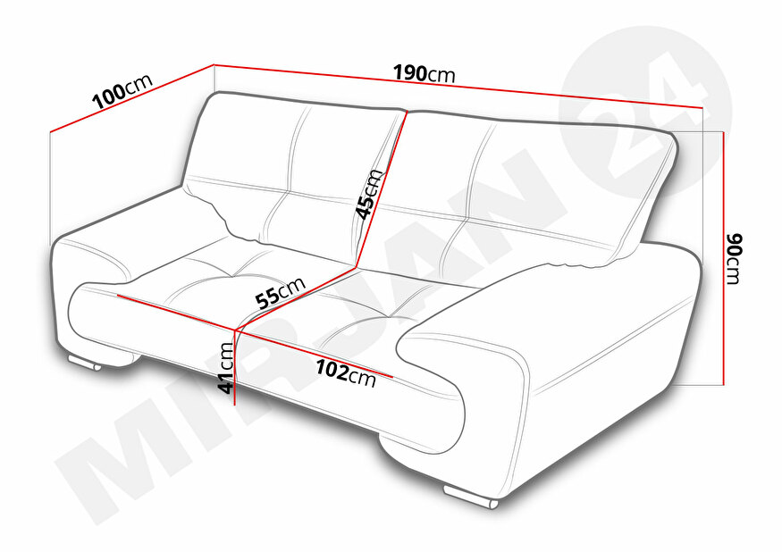 Pohovka dvojsed Rena 2 *výprodej