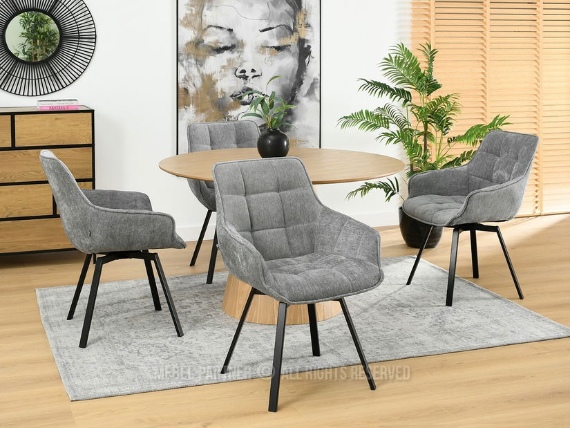 Židle Aranbura (šedá + zlatá)