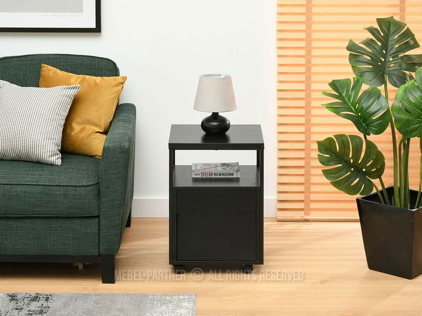 Skříňka Adlo (černé dřevo + černá)