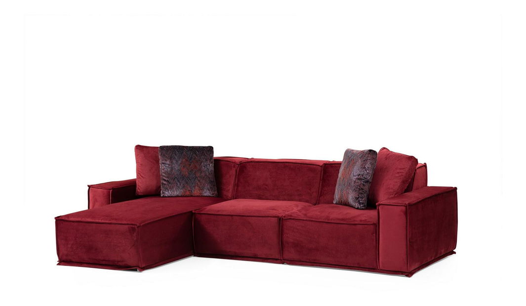 Rohová sedačka Legaletta 8 (bordó) (L)