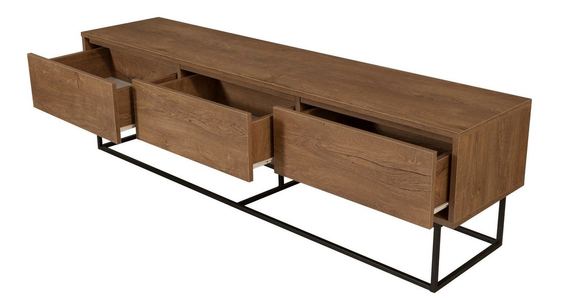 Souprava nábytku do obývacího pokoje Laxi 21 (ořech + černá)