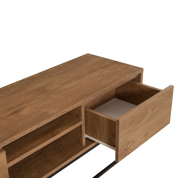 Souprava nábytku do obývacího pokoje Laxi 1 (ořech + černá)