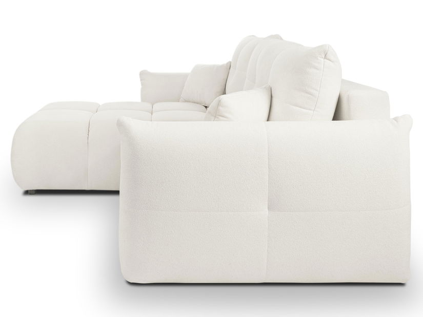 Rohová sedací souprava Basical (bílá) (L)