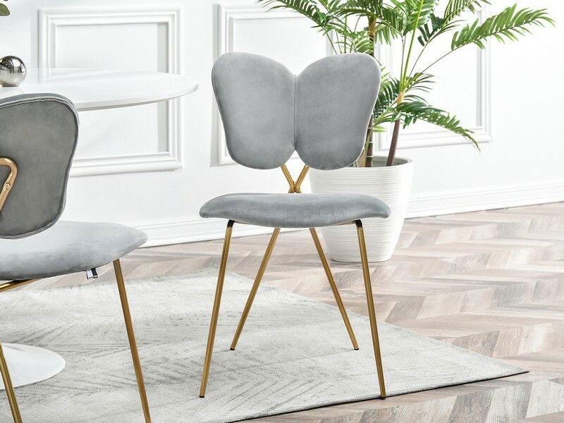 Židle Wrangler (šedá + zlatá)