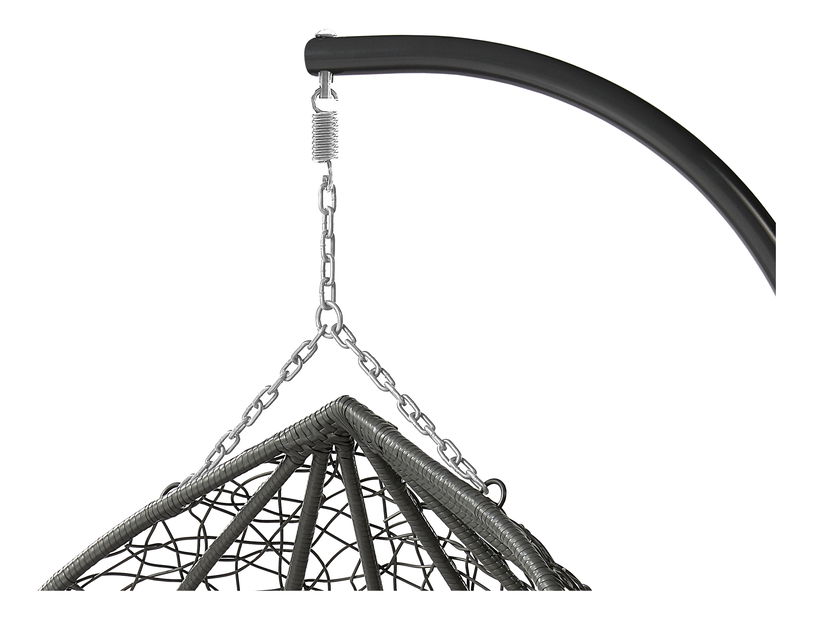 Závěsné křeslo Loma (černá + krémová)