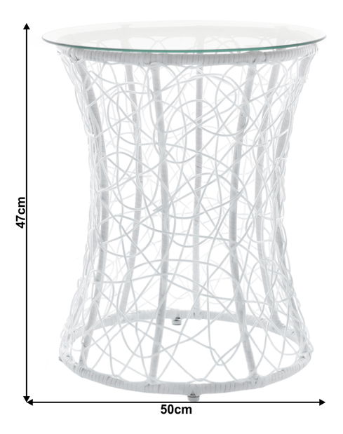 Příruční stolek Silmi (bílá)