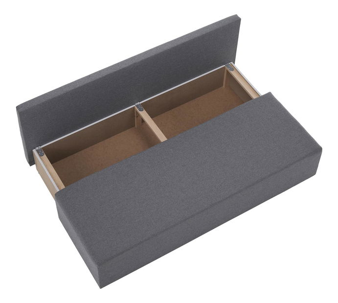 Rozkládací pohovka Elevo (světle šedá) (s úl. prostorem)