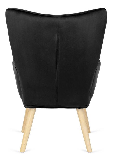 Křeslo s podnožkou Lombardi (černá)