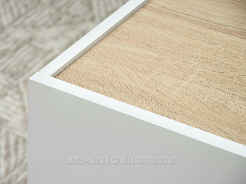 Konferenční stolek Bertina M (sonoma + bílá)