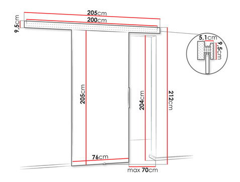 Posuvné dveře Meralia 7 (bílá)