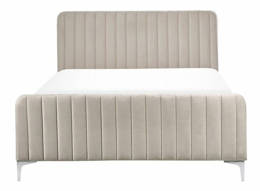 Čalouněná postel 140x200 cm Laraine (světle šedá) (s roštem)