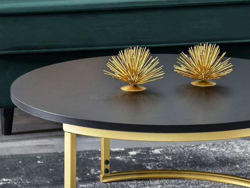 Konferenční stolek Kolja Stolek Xl (černá + zlatá)