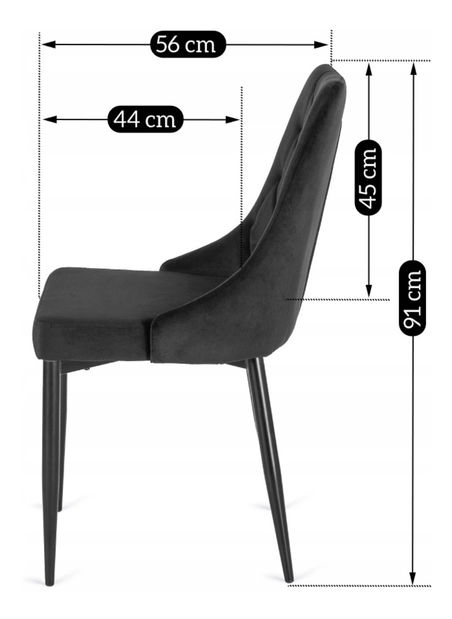 Jídelní židle Catedral (černá)