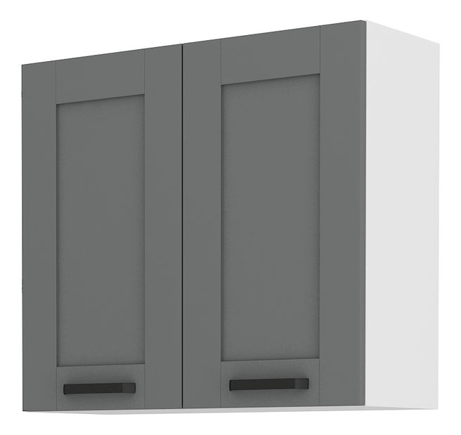 Horní kuchyňská skříňka Lucid 80 G 72 2F (dustgrey + bílá)