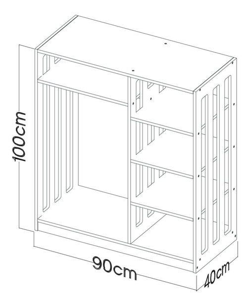 Dětský šatní organizér Smalinka 1 (bříza)